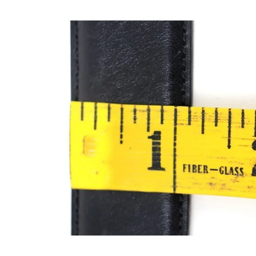 Haggar BLACK GENUINE LEATHER 1 1/8